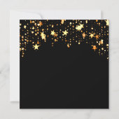 卒業パーティー黒い金ゴールドスタークラス 招待状 (裏面)