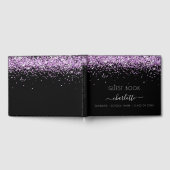 卒業パーティー黒パープルグリッターダスト2022 ゲストブック (全面)