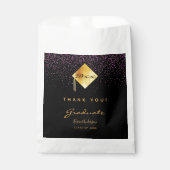 卒業パーティー黒パープル感謝してい金ゴールドユー2025 フェイバーバッグ (正面)