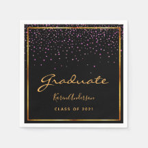 卒業パーティー黒パープル金ゴールド