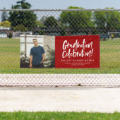 卒業パーティー1枚の写真おもしろい赤 横断幕 (インサイチュ)