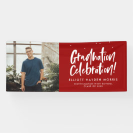 卒業パーティー1枚の写真おもしろい赤 横断幕