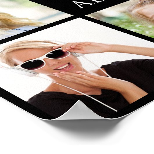 卒業パーティー17フォトコラージュパーソナライズされた ポスター (角)