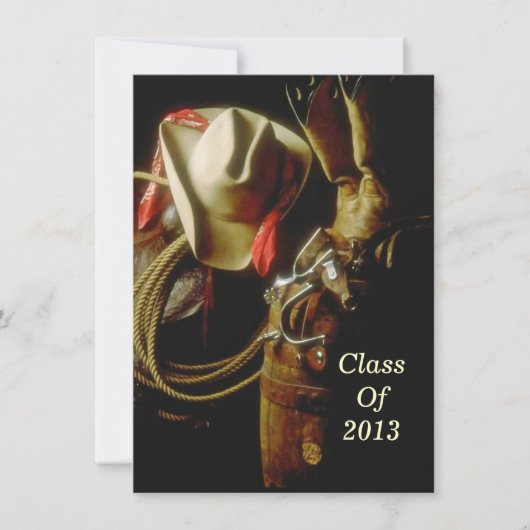 卒業パーティー2013年の催す西部のテーマのパーティー 招待状 (正面)