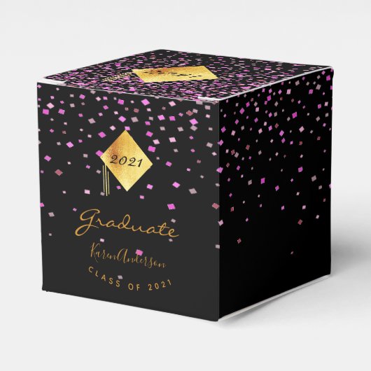 卒業パーティー2021年卒業黒紫 フェイバーボックス (正面サイド)