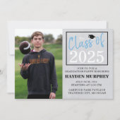 卒業パーティー2023オープンハウスフォトライトブルー 招待状 (正面)