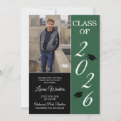 卒業パーティー2023グラッドハットグリーン 招待状 (正面)