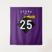 卒業パーティー2025の写真の背景 タペストリー (正面)