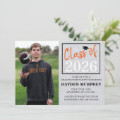 卒業パーティー2025オープンハウスフォトオレンジ 招待状 (スタンド正面)