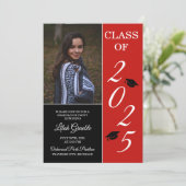 卒業パーティー2025グラッドハットレッド 招待状 (スタンド正面)