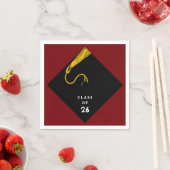 卒業パーティー2025マルーンナプキンス スタンダードカクテルナプキン (インサイチュ)