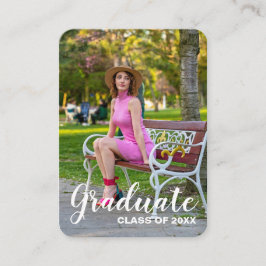 卒業パーティー2025写真招待状 – 卒業 エンクロージャーカード