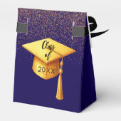 卒業パーティー2025年の青い金ゴールド フェイバーボックス (裏面サイド)