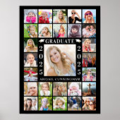 卒業パーティー27フォトコラージュパーソナライズされた ポスター (正面)