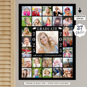 卒業パーティー27フォトコラージュパーソナライズされた ポスター