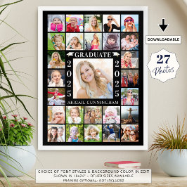 卒業パーティー27フォトコラージュパーソナライズされた ポスター