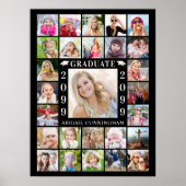 卒業パーティー27フォトコラージュパーソナライズされた ポスター (正面)