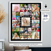 卒業パーティー39フォトコラージュパーソナライズされた ポスター