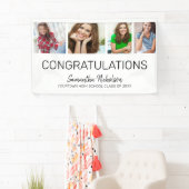 卒業パーティー4フォトホワモダンイト 横断幕 (インサイチュ)