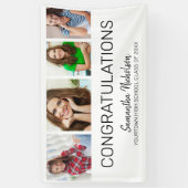 卒業パーティー4フォトホワモダンイト 横断幕 (縦)