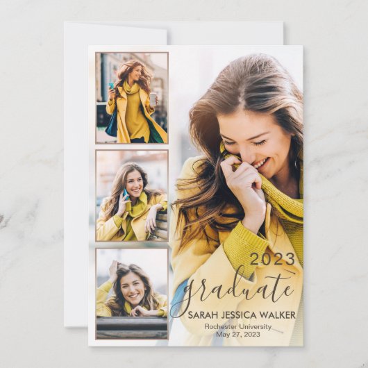 卒業パーティー4写真大学2023 案内状 (正面)