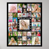 卒業パーティー41フォトコラージュパーソナライズされた ポスター (正面)