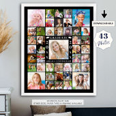 卒業パーティー43フォトコラージュパーソナライズされた ポスター