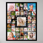 卒業パーティー43フォトコラージュパーソナライズされた ポスター (正面)