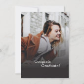 卒業パーティー5枚モダン写真Grad 2025 招待状 (裏面)