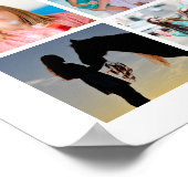 卒業パーティー55フォトコラージュカスタムカラー ポスター (角)