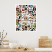 卒業パーティー55フォトコラージュカスタムカラー ポスター (キッチン)