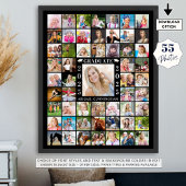 卒業パーティー55フォトコラージュパーソナライズされた ポスター