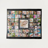 卒業パーティー55フォトコラージュ背景カスタム タペストリー (正面(横))