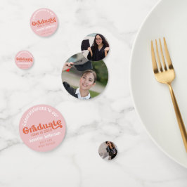 卒業パーティー70sオレンジとピンク コンフェッティ