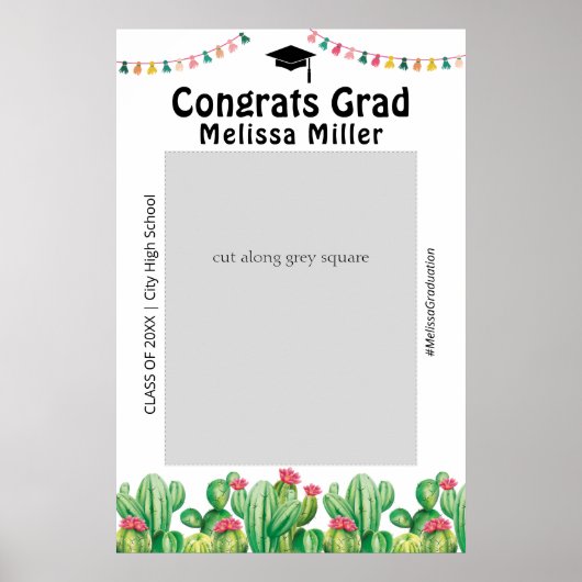 卒業パーティー カクタス フィエスタ 撮影ブース 枠 ポスター (正面)