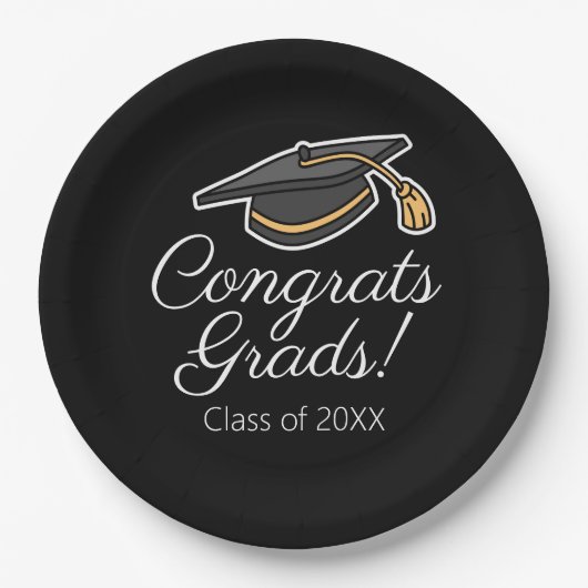 卒業パーティー – クラスの年間の装飾 ペーパープレート (正面)