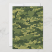卒業パーティー – グリーン迷彩柄プリント卒業パーティー 招待状 (裏面)