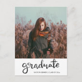 卒業パーティー |スクリプトで日付写真を保存 ポストカード (正面)