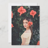 卒業パーティー ハワイアン ピンアップ トロピカル フォト付き 招待状 (裏面)