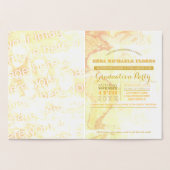 卒業パーティー パスポート ゴールドホイル 箔カード (内部)