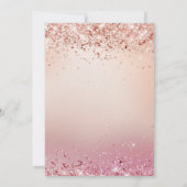 卒業パーティー ピンク ローズゴールド 風船 豪華 招待状 (裏面)