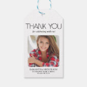 卒業パーティー　モダン写真　ありがとう ギフトタグ (裏面)