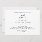 卒業パーティー モダン6 フォト 招待状 (裏面)