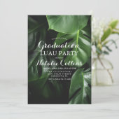 卒業パーティー ラウアー 熱帯ヤシの葉 招待状 (スタンド正面)