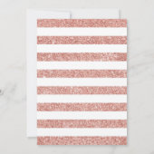 卒業パーティー - ローズゴールド ホワイト 招待状 (裏面)