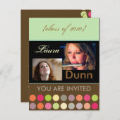 卒業パーティー、写真はがき インビテーションポストカード (正面/裏面)