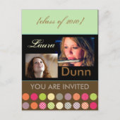 卒業パーティー、写真はがき インビテーションポストカード (正面)