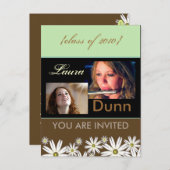 卒業パーティー、写真はがき インビテーションポストカード (正面/裏面)