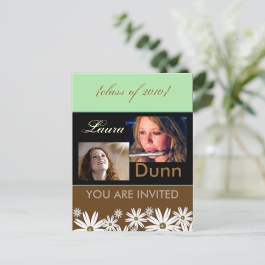 卒業パーティー、写真はがき インビテーションポストカード (スタンド正面)