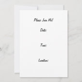 卒業パーティー: 大理石を持つかわいいハムスター、帽子 招待状 (裏面)